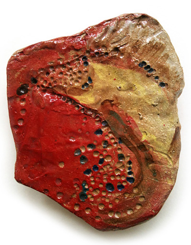Isle of fungi  burst 19x16cm glazed stoneware 2011